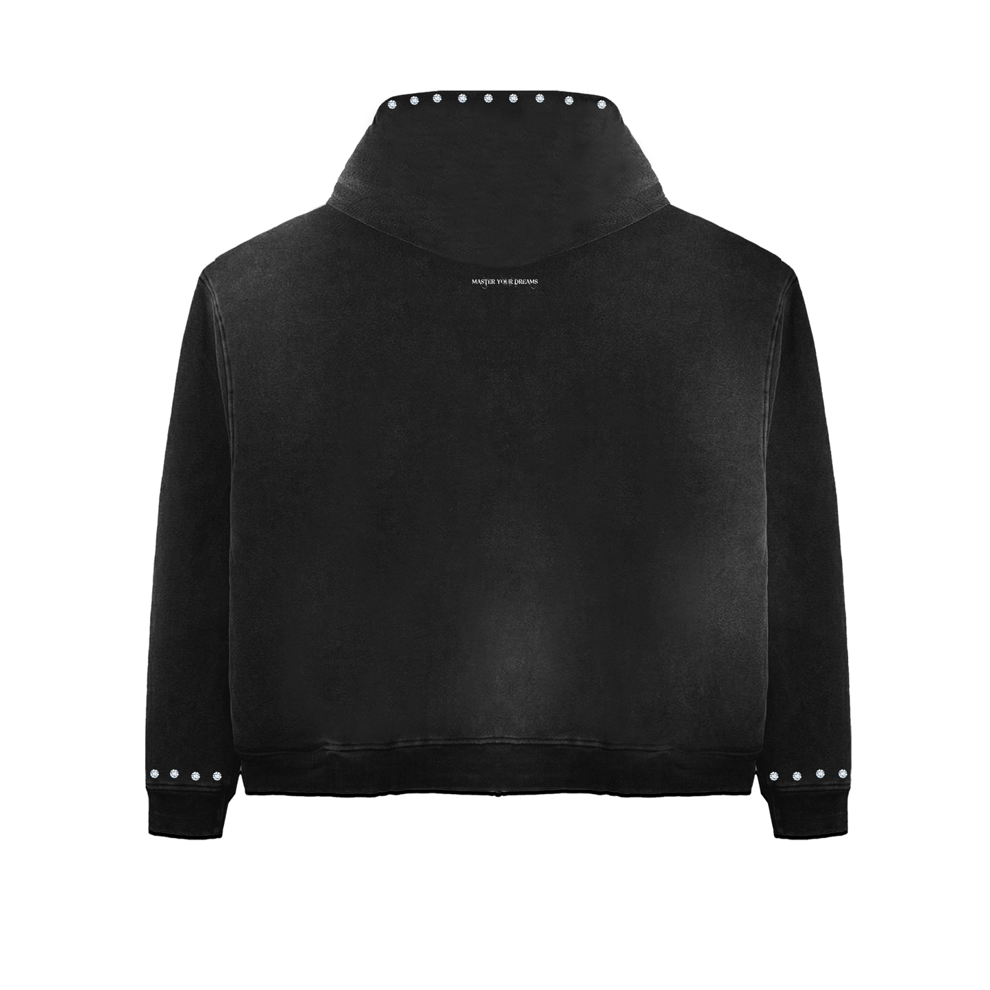 M.Y.D Dragon Rhinestone Zip Hoodie